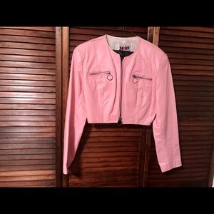 Pink Leather Jacket
